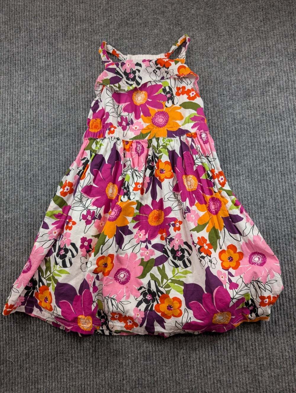 Gymboree Girls Sleeveless Floral Print Sundress with Ruffle Detail
